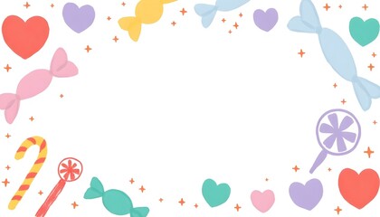 Sweet heart pastel background