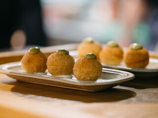 Fritters on the plate