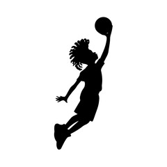 jumping child silhouette