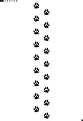 Animal paw print silhouette. Lion paw print vector illustration