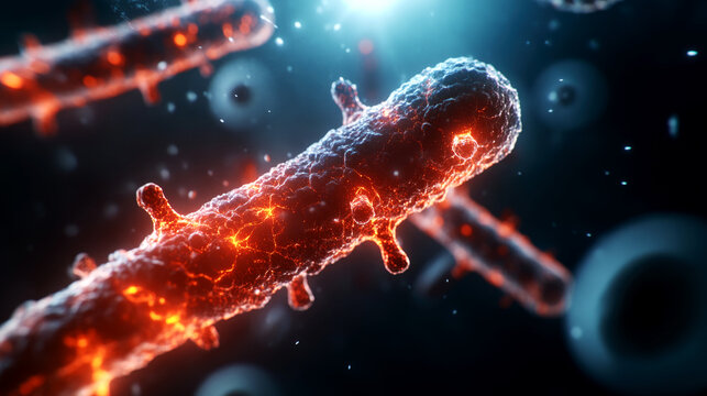 Exploring active bacteria growth under a microscope microscopic view of bacterial structures in a laboratory environment
