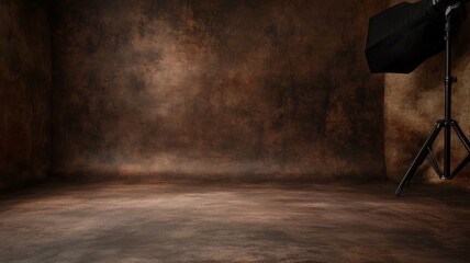 Obraz premium Dark to Light Bronze Ombre Studio Background