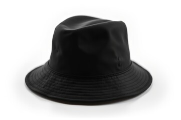 This black hat exudes simple elegance, highlighting its smooth texture and round shape. Perfect for various occasions, it showcases versatility in style, merging functionality with fashion