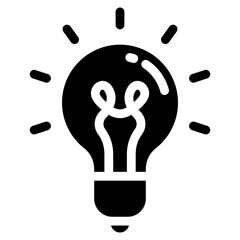 Glowing Lightbulb Icons For Design Elements 
