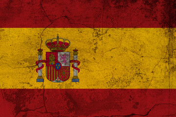 Spain grunge flag. Vintage, retro style. High resolution, hd quality. Item from my grunge flags collection. Spanish National Day 12th of October.