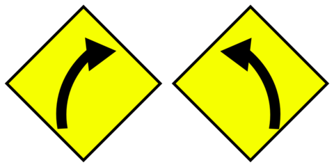 CURVES, PREVENTION SIGNS, TRAFFIC SIGNS