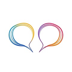 Colorful speech bubbles, communication concept