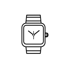 Modern square wristwatch design, minimalist style.