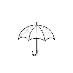 Classic umbrella sketch, simple design.