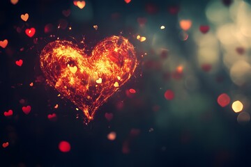 Obraz premium red heart background