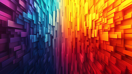 Obraz premium Abstract colorful blocks receding; digital art; background; website design