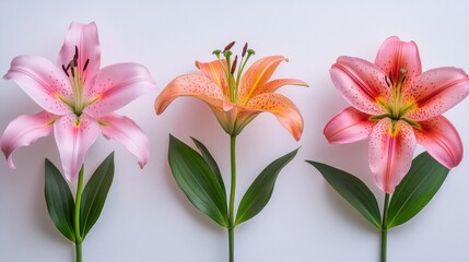 Three Lilies in a Row