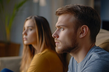 Generative AI Image of Family Couple in Conflict Highlighting Emotional Tension and Family Issues