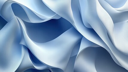 Abstract Blue Fabric Drapes