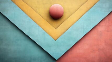 Abstract Geometric Pastel Background with Sphere
