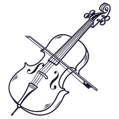 cello image on a white background  © MDSAZIB