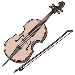 Obraz premium cello image on a white background 