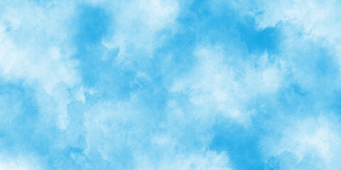 cloudy and soft sky blue blurred and grainy Blue powder explosion,Hand painted abstract soft sky blue watercolor sky and clouds,Background with clouds on blue sky.