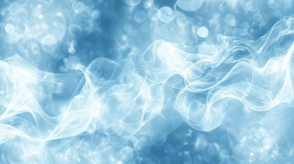 Fototapeta premium Abstract Blue Swirls and Bokeh Background