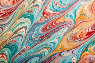 Abstract Colorful Fluid Art Painting