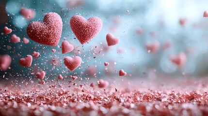 Fototapeta premium Falling in Love: A Romantic Valentine's Day Image