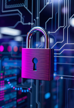 Padlock, secure network and online data protection, Padlock, secure network and online data protection, detailed, with white tones