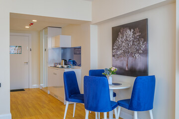 Interior of living room in modern flat apartments