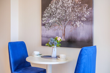 Interior of living room in modern flat apartments