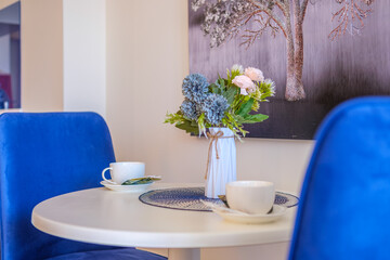 Interior of living room in modern flat apartments