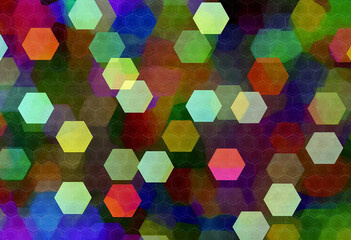 Digital hexagon abstract background