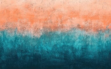 Obraz premium A gradient abstract background with deep teal and coral hues blending seamlessly, creating a vibrant yet calming effect