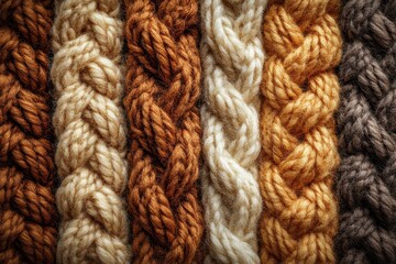 Colorful knitted blanket with wavy patterns showcasing shades of red, white, and gray in a cozy indoor setting