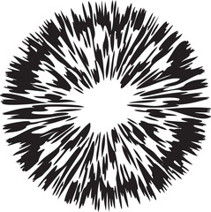 Obraz premium Circular starburst explosion texture. Distressed uneven grunge background. Abstract vector illustration. Overlay to create interesting effect and depth. Isolated on white background.