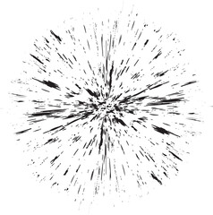 Fototapeta premium Circular starburst explosion texture. Distressed uneven grunge background. Abstract vector illustration. Overlay to create interesting effect and depth. Isolated on white background.