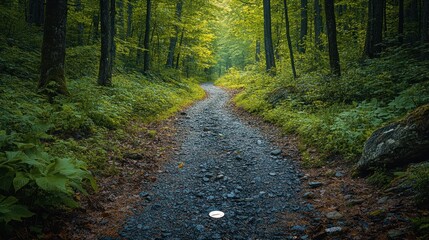 Obraz premium Serene Forest Path: A Journey Through Lush Greenery