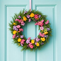christmas wreath on the door