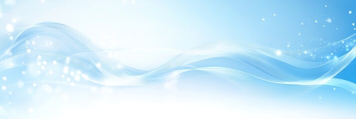 Fluid blue waves blend seamlessly while soft lights elevate the peaceful ambiance of the background