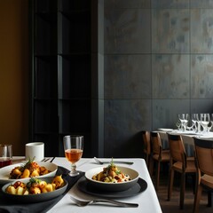 Fototapeta premium table setting at restaurant