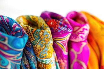 A collection of colorful ties displayed in a close-up shot