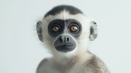 Obraz premium Curious Young Monkey with Distinctive Face and Expressions