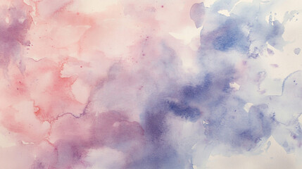 A soft watercolor wash background featuring pastel shades of pink, lavender, and light blue with gentle blending.
