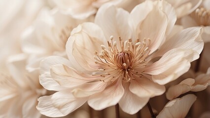 Obraz premium A close-up image of translucent flower petals overlapping each other,