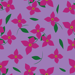 Seamless floral pattern, liberty ditsy print in a colorful summer motif. Cute botanical wallpaper, textile design: small hand drawn flowers, tiny leaves, simple abstract bouquets.