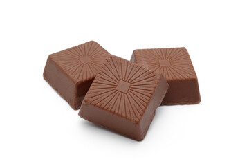 Chocolate square treats on white