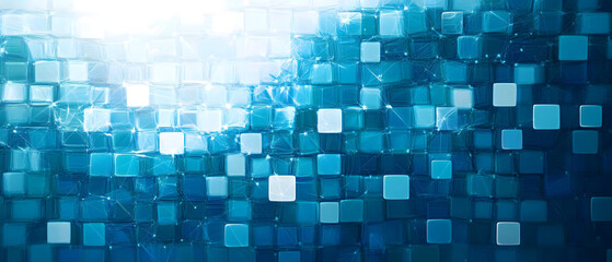 A blue background with many small squares and crosses