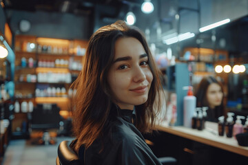 The hairdresser provides haircut, styling and coloring services, generative ai