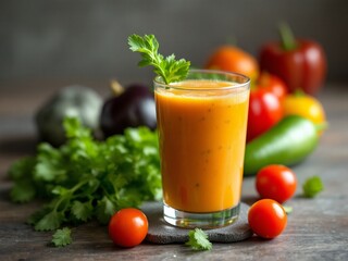 Fototapeta premium Fresh vegetable juice. 