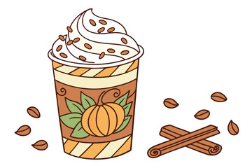 cup of coffee with cinnamon