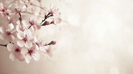 Obraz premium Delicate Pink Blossom Branch Spring Flowers