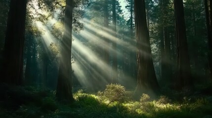 Obraz premium morning in the woods